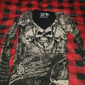 Long sleeve .. skull extreme couture shirt